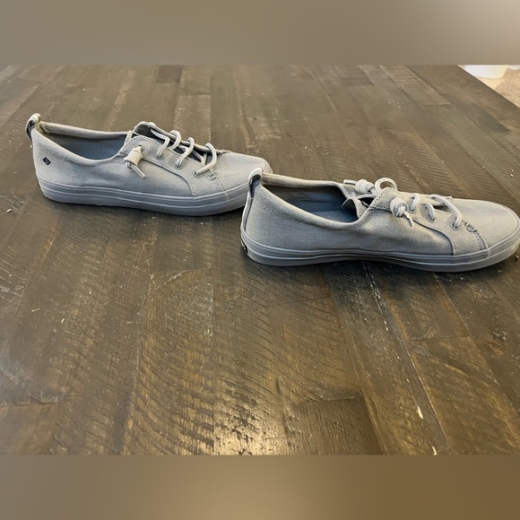 SPERRY SIZE 9 CREST VIBE FLOODED MEDIUM GRAY PULL ON SNEAKERS New - Picture 3 of 6